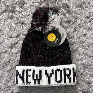 New York Pom-Pom Beanie Hat